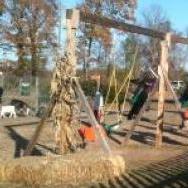 Fall agritourism operation with swing set and animal viewing