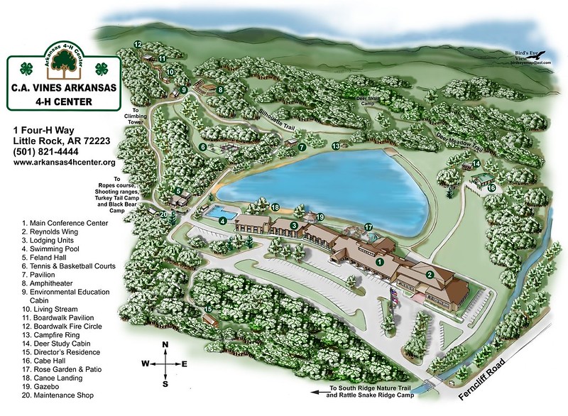 Arkansas 4-H Center map