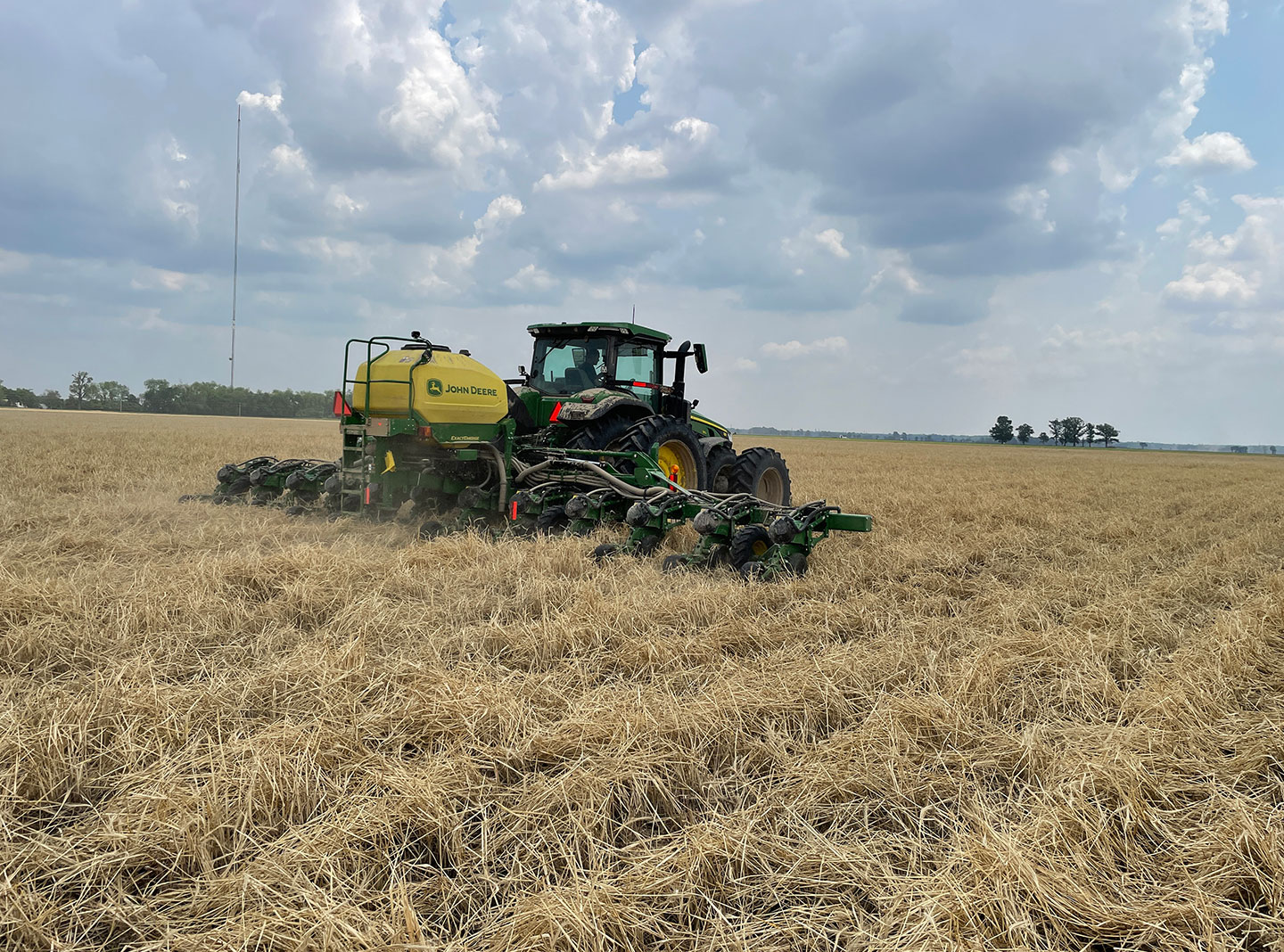 PLANTING — Cotton variety test going into the ground May 13, 2022, in Poinsett County, Arkansas. (U of A System Division of Agriculture photo by Bill Robertson)