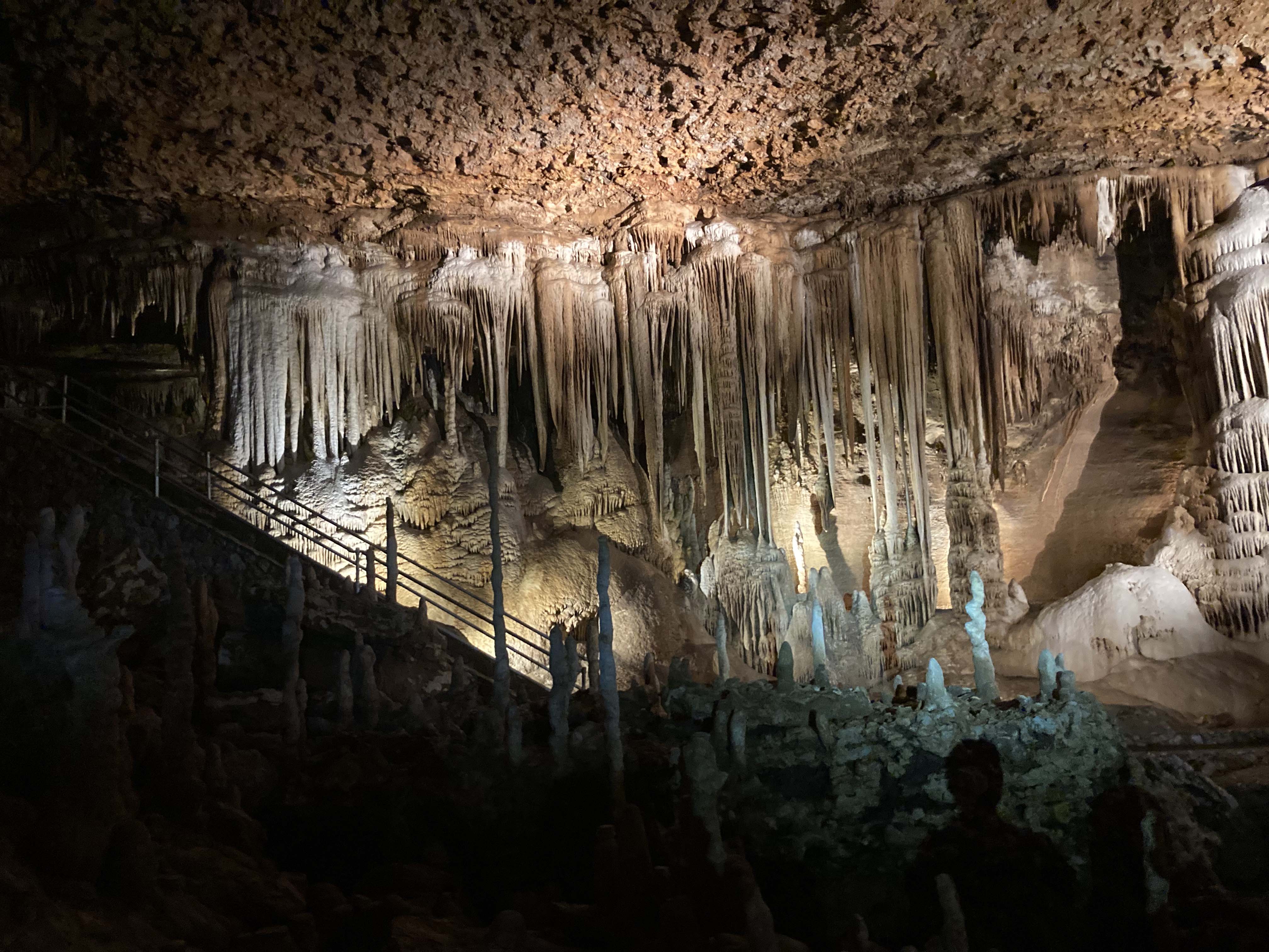 Scene inside Blanchard Springs Cavern's Dripstone Trail