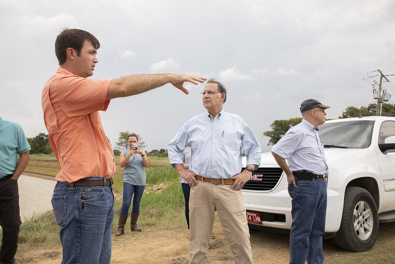 Jarrod Hardke explaining production methods. 