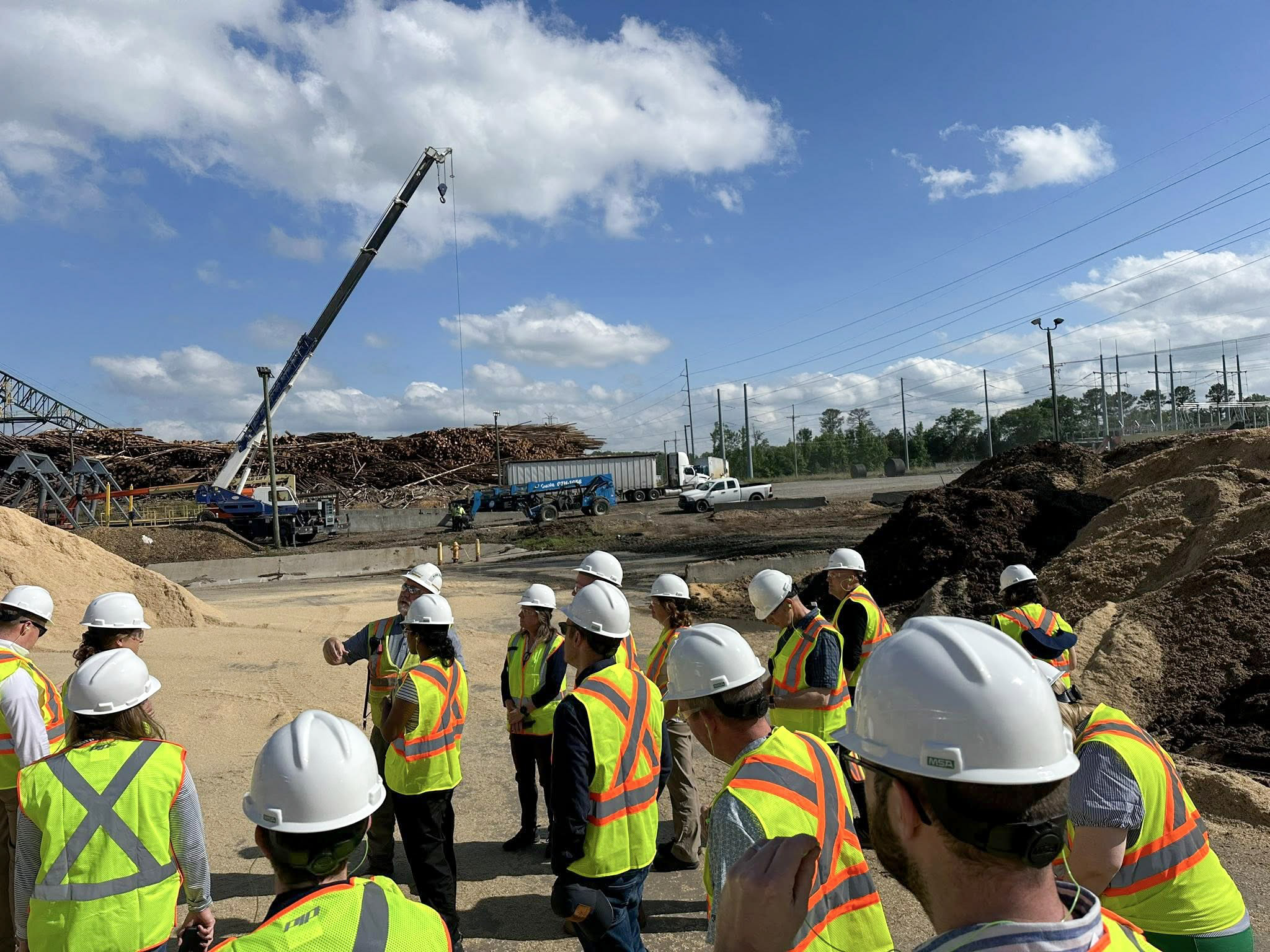 UK delegate at pellet mill