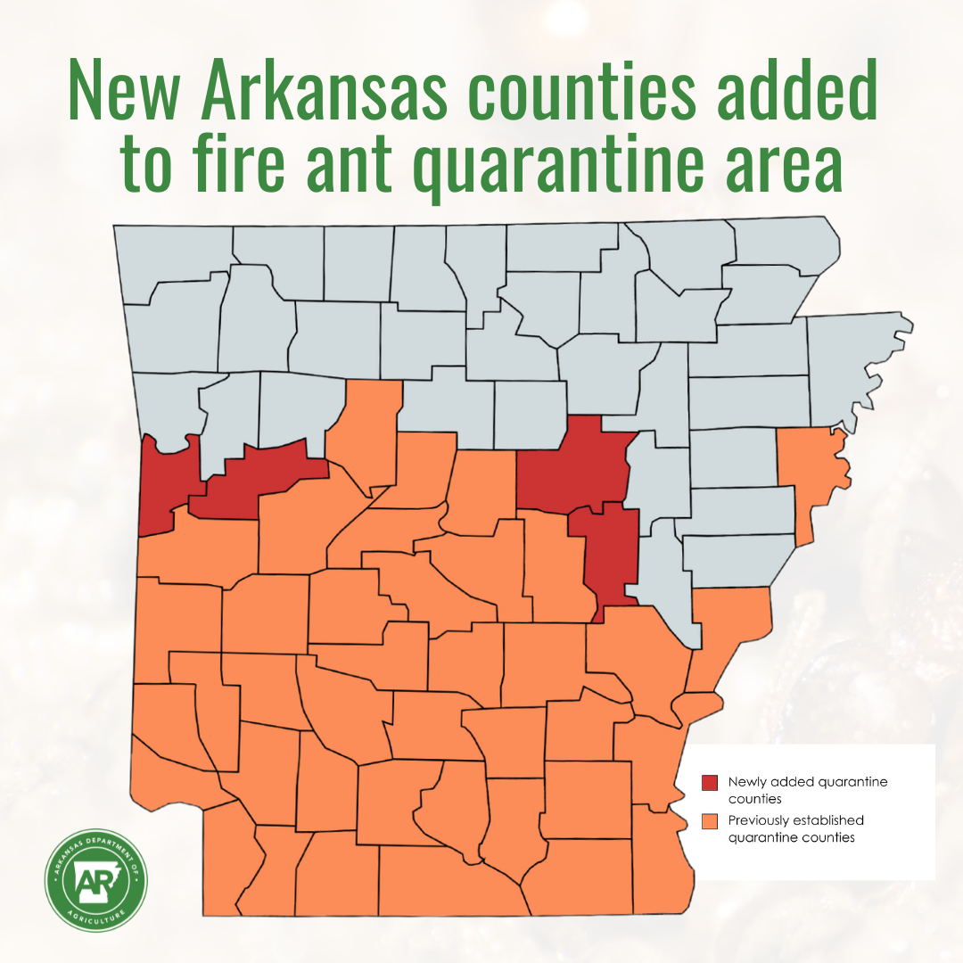 Map showing new quarantine areas