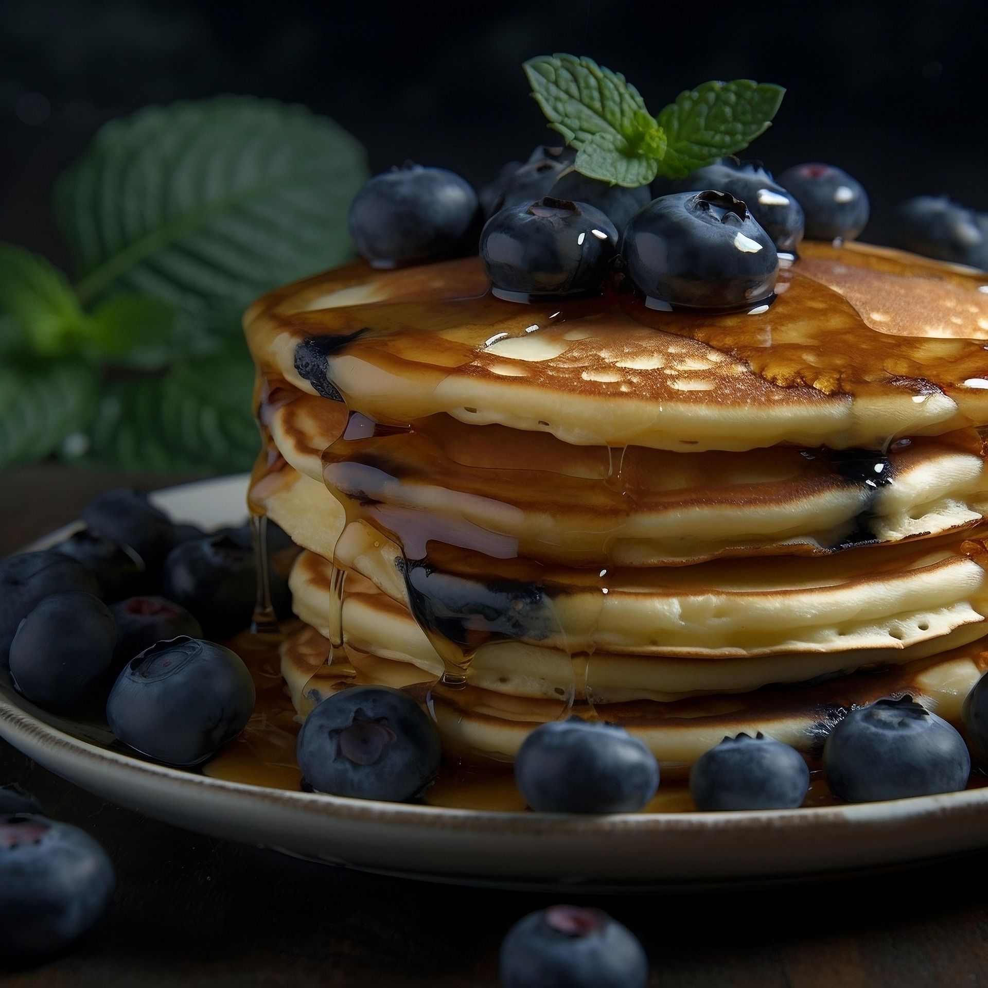 Blueberry pancakes
