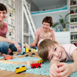 family having play time