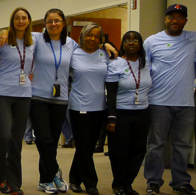 Get Fit volunteers standing together after an awards ceremony