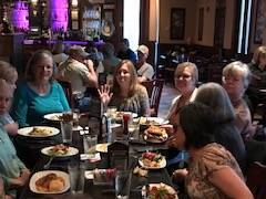 Members of Chi Epsilon Sigma gather together at Copeland's of Little Rock for food and fun