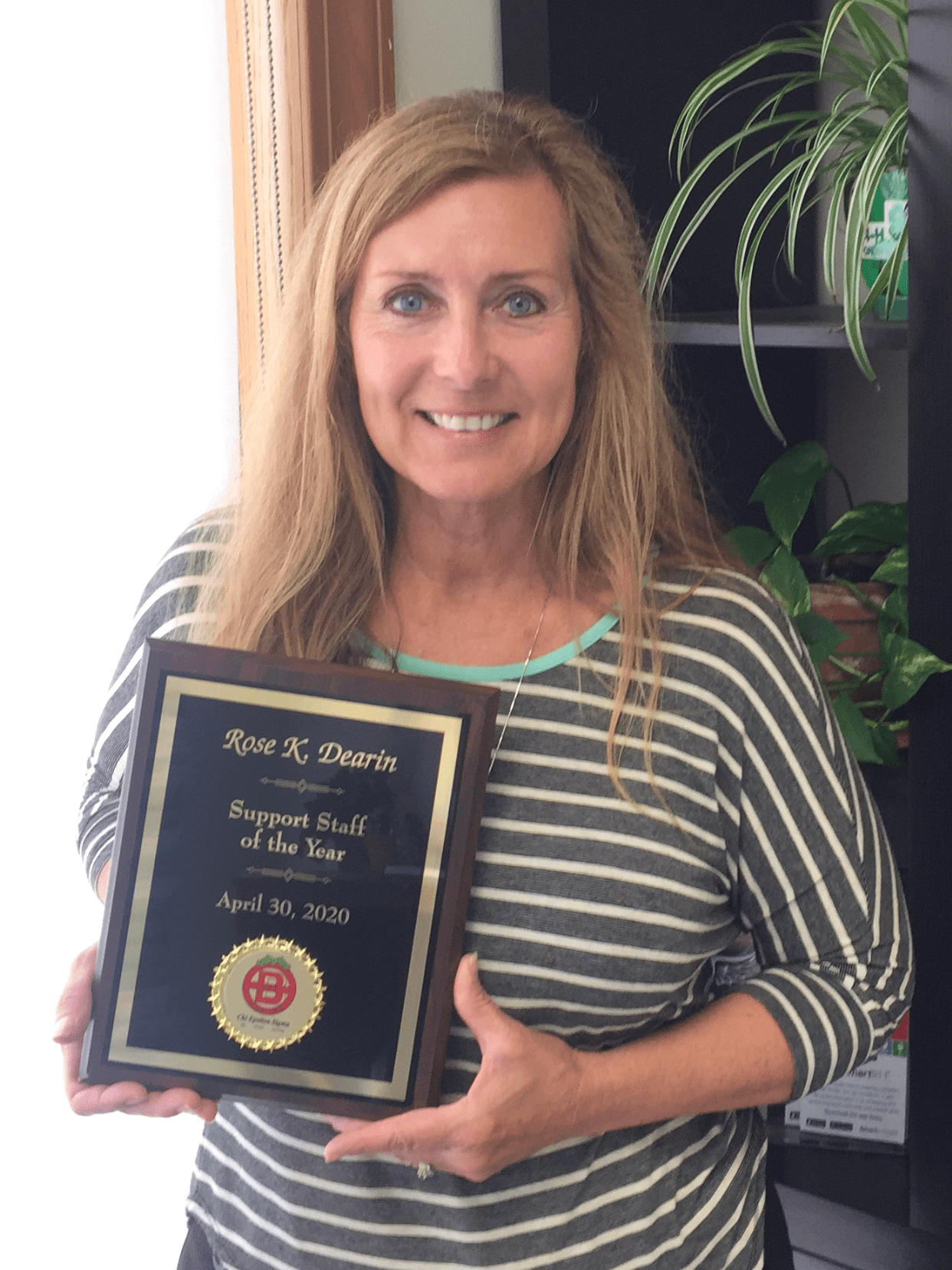 Rose Dearin 2020 Support Staff of the Year
