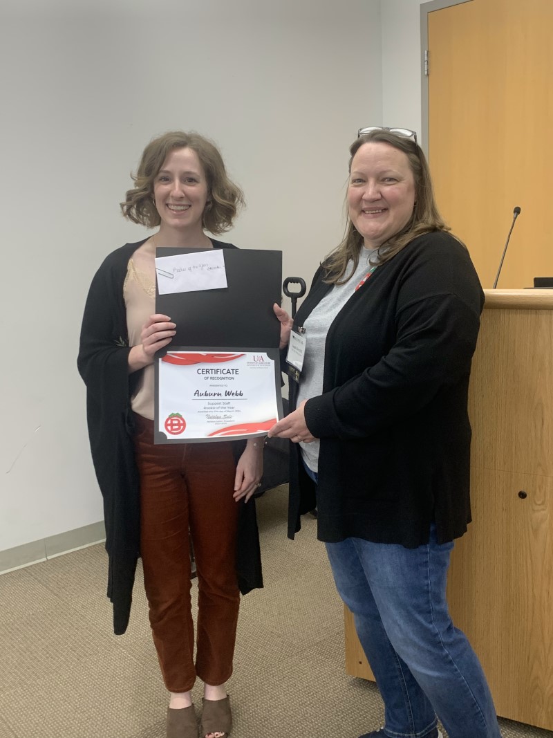 2024 Support Staff Rookie of the Year Award with Lisa Barnes and Nancy Morehead