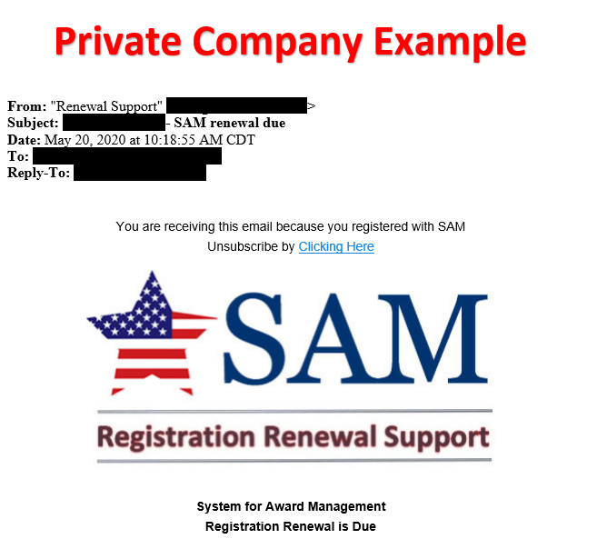make sure emails end in .gov or .mil