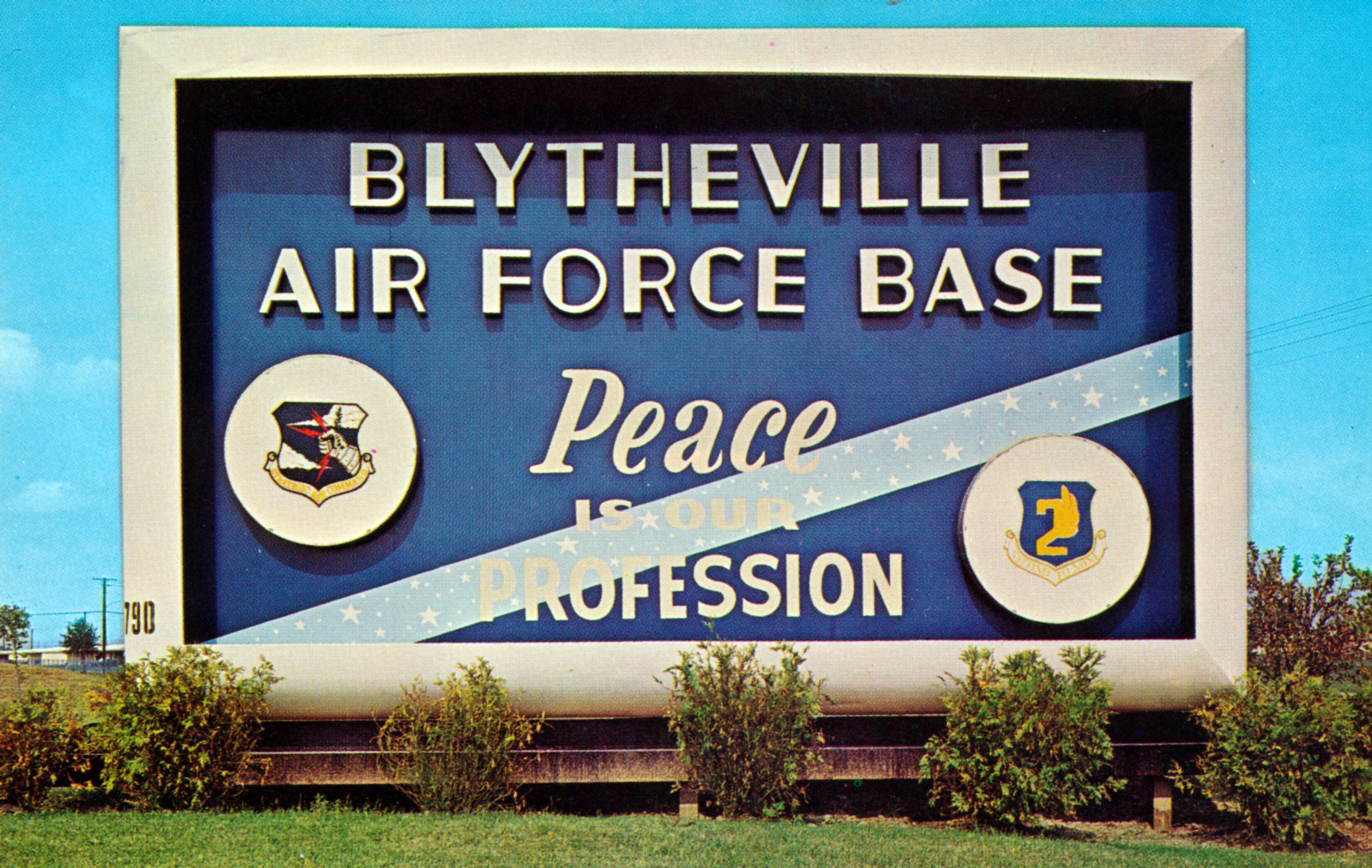 Blytheville Air Force Base Gate sign from 1972