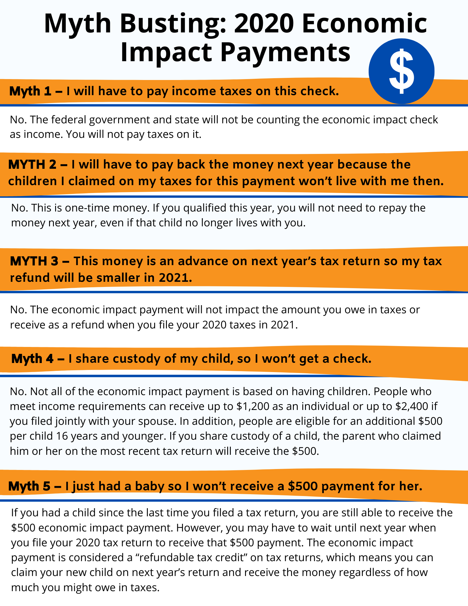 Economic Impact Payment Myth 1-5