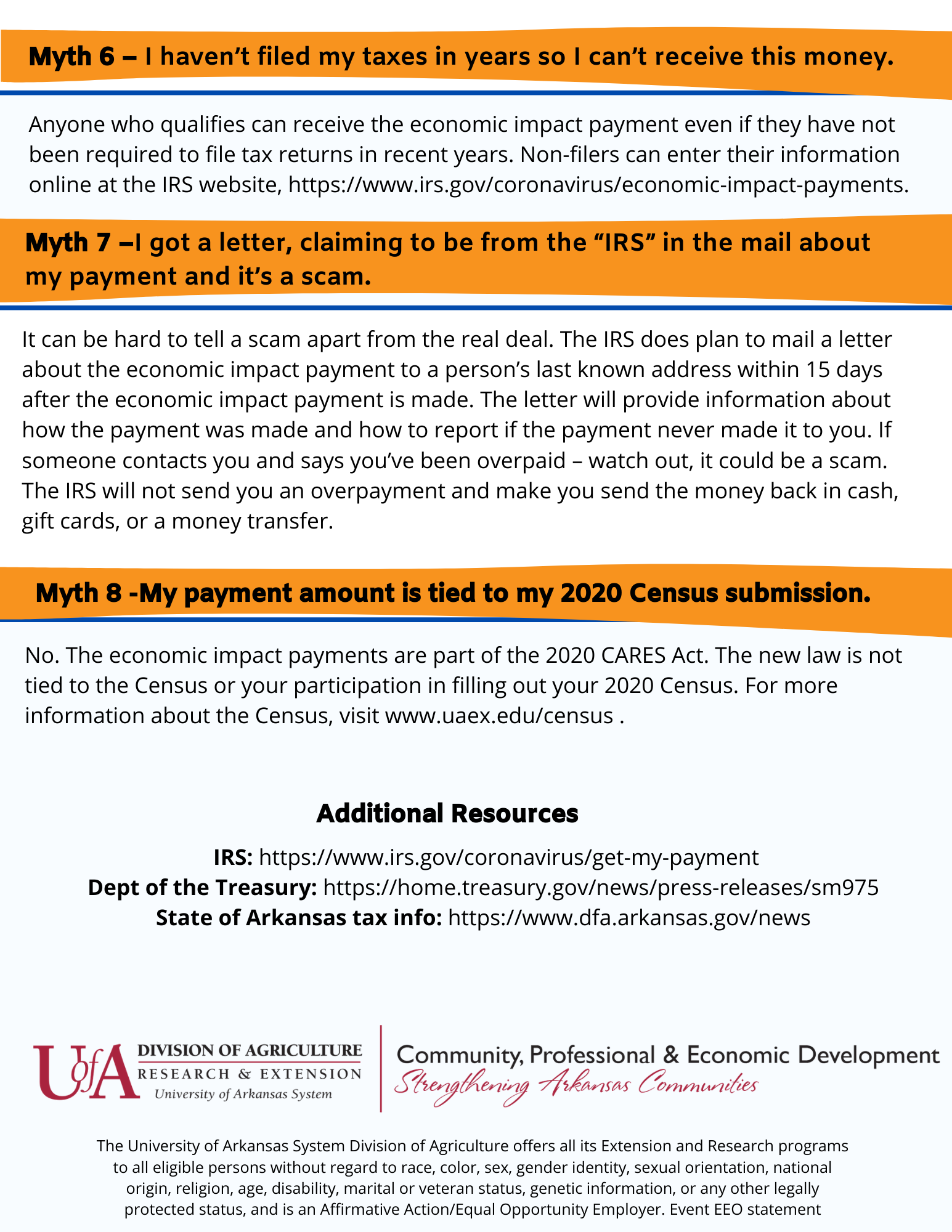 Economic Impact Payment Myths 6-8