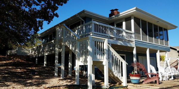 Photo of construction (house, multiple levels of stairs) completed by Bare Root Contracting, LLC.