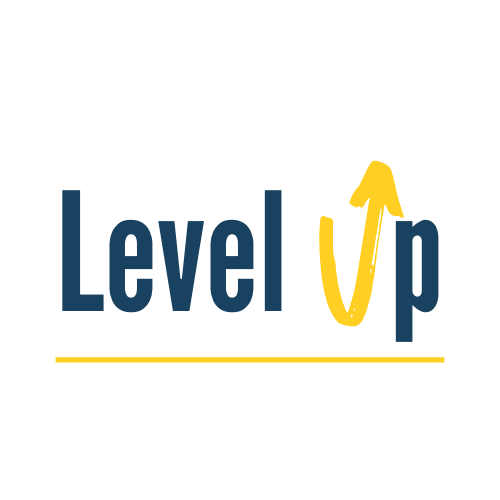 Logo with the words Level Up