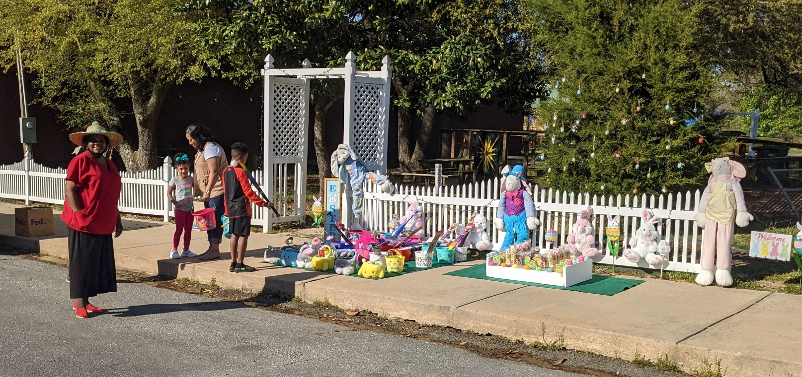 Socially Distanced Easter giveaways (photo credit: Cleveland County Herald)
