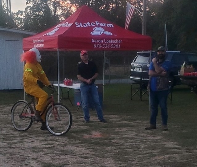 clown on a bike