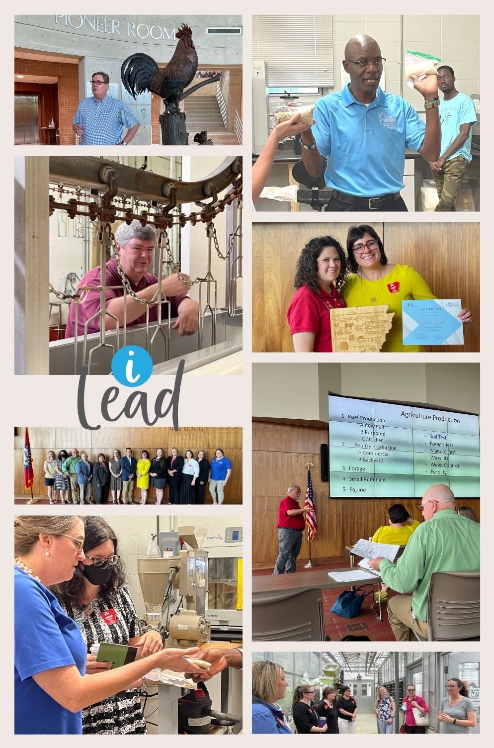 Photo collage of iLEAD activities in Fayetteville, Arkansas
