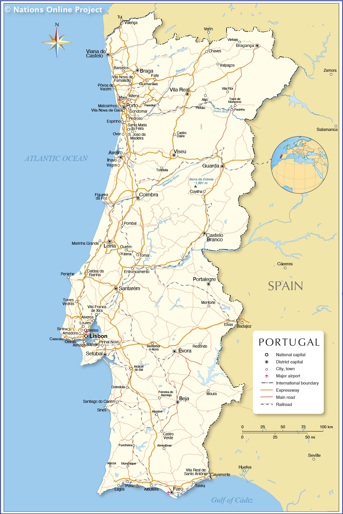 Map of Portugal