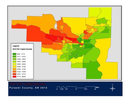 2012 Per Capita Income in Arkansas