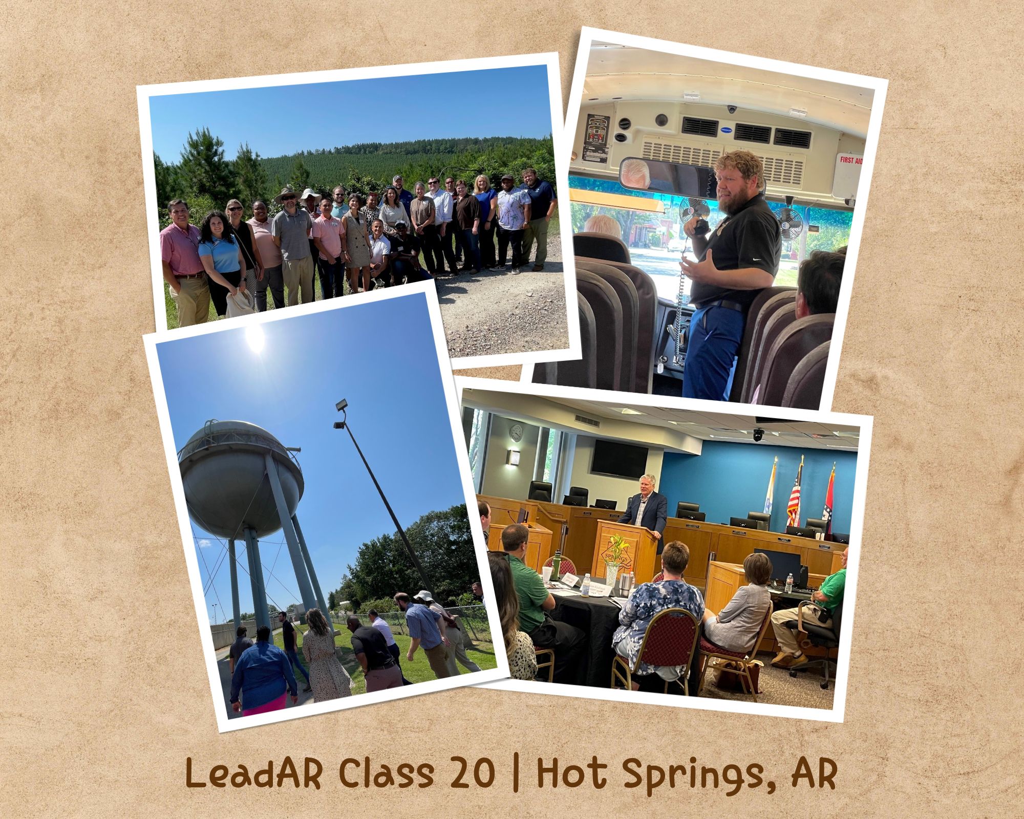 Photo collage of LeadAR Class 20 in Hot Springs