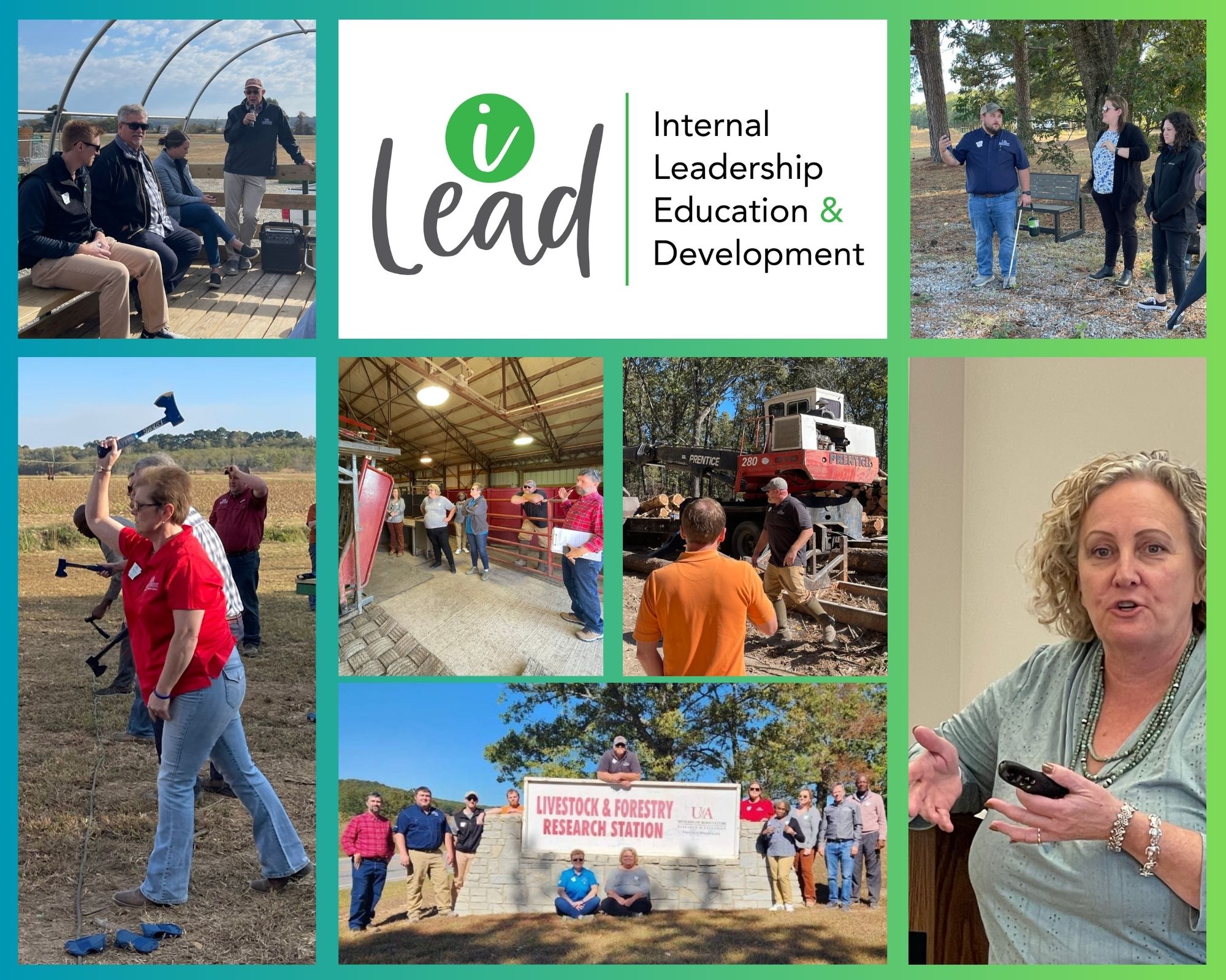 Photo collage of iLEAD visit to northeast Arkansas