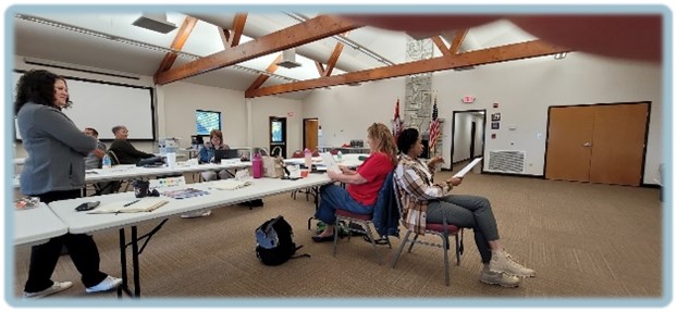 iLEADers practice listening skills two people sitting back to back