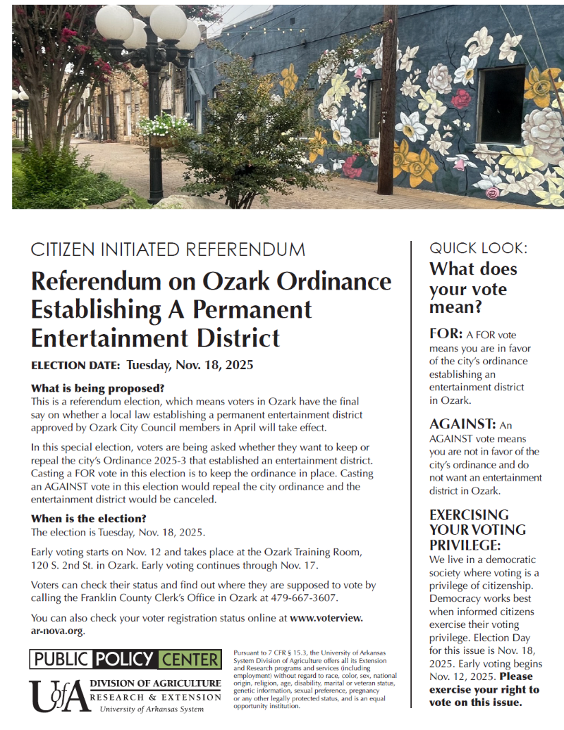 cover of Ozark referendum fact sheet