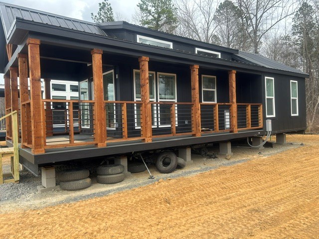 Vivian Brittenum service project tiny home at Providence Park