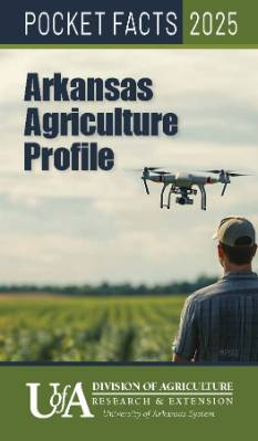 2025 Arkansas Agriculture Profile cover showing a flooded rice field