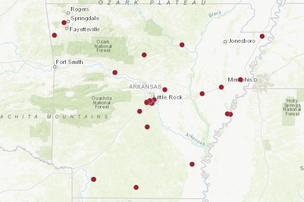 Screenshot of Interactive Class 18 participant map