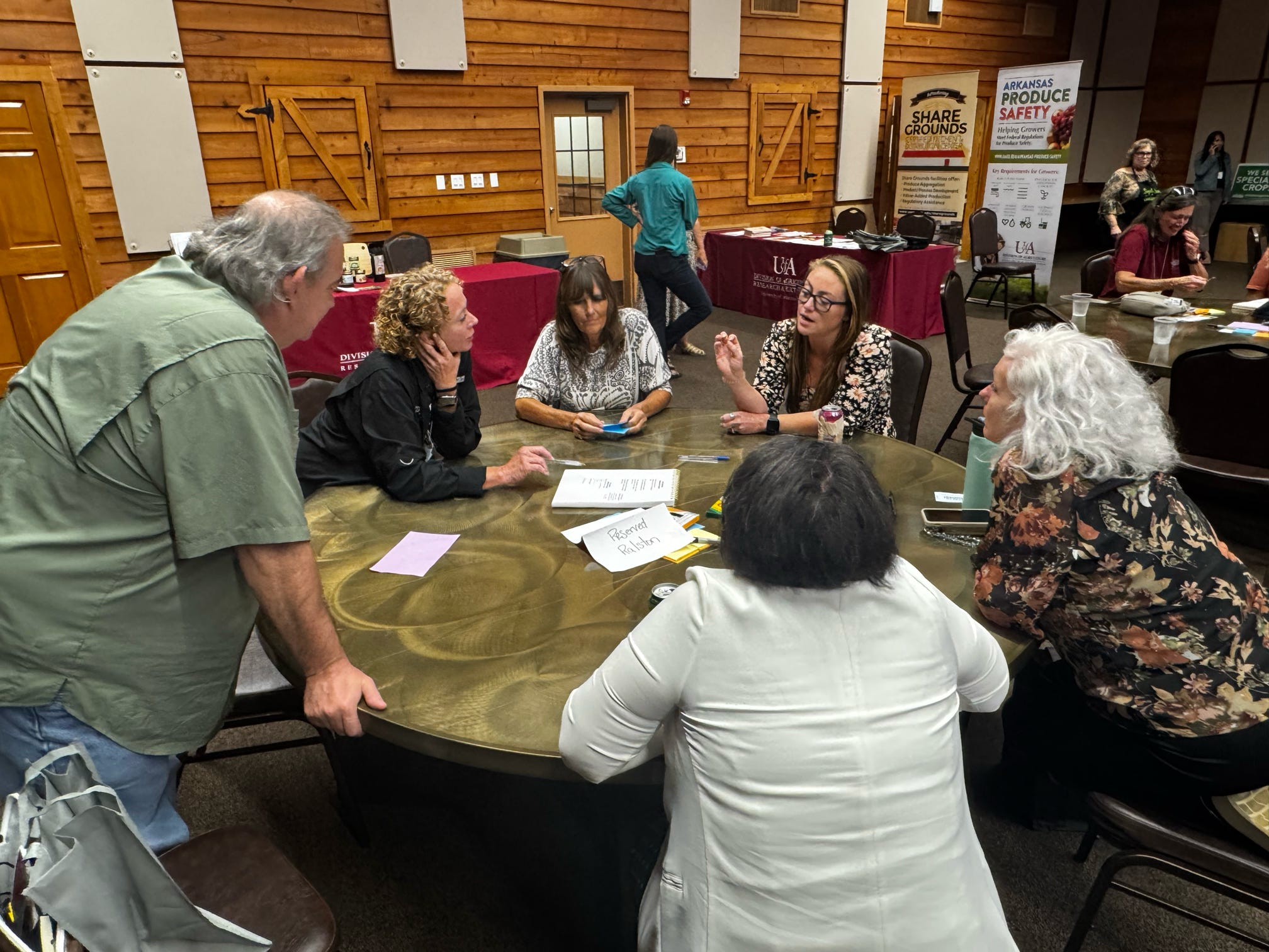 Attendees of the After the Harvest event brainstorming. 
