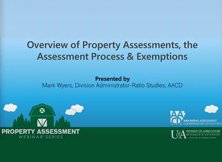 Property tax webinar opening screen