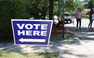 Vote Here sign