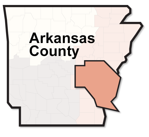 Arkansas County map