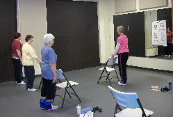 ladies exercising