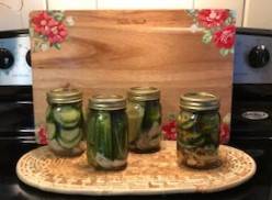 Refrigerator Pickles ready for the fridge.