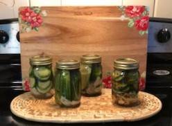 Refrigerator Pickles ready for the fridge.