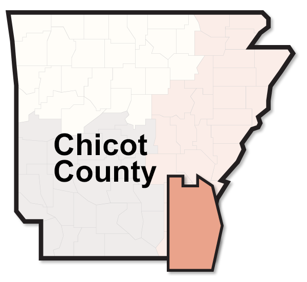 Chicot County map