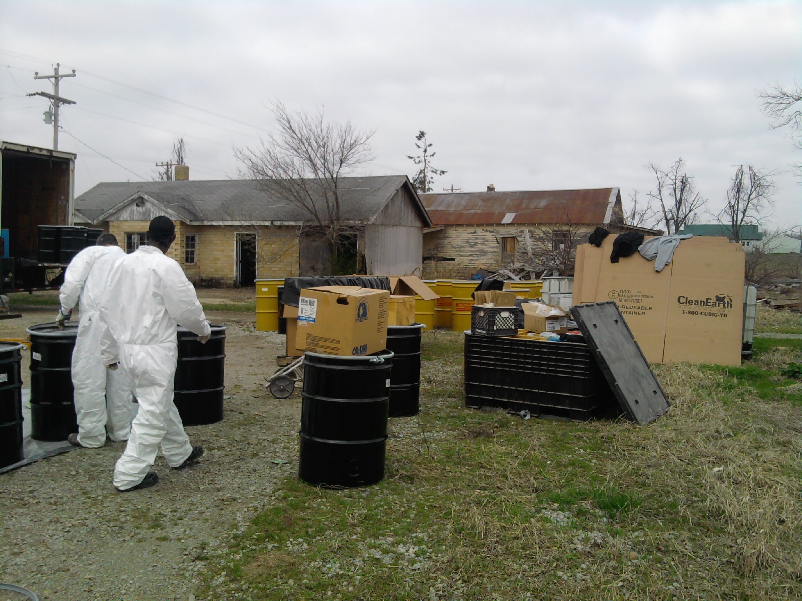 Picture of abandoned pesticide collection site