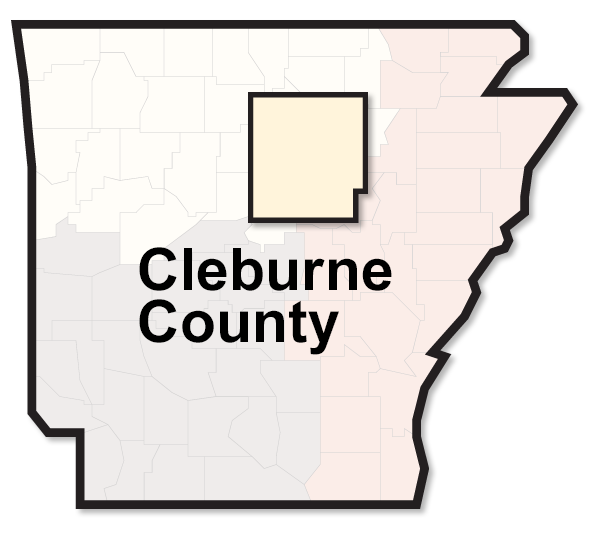 Cleburne County map