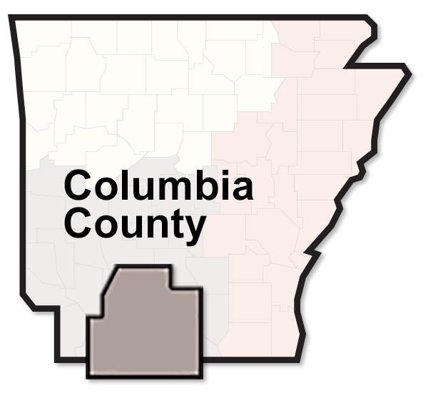 Columbia County map