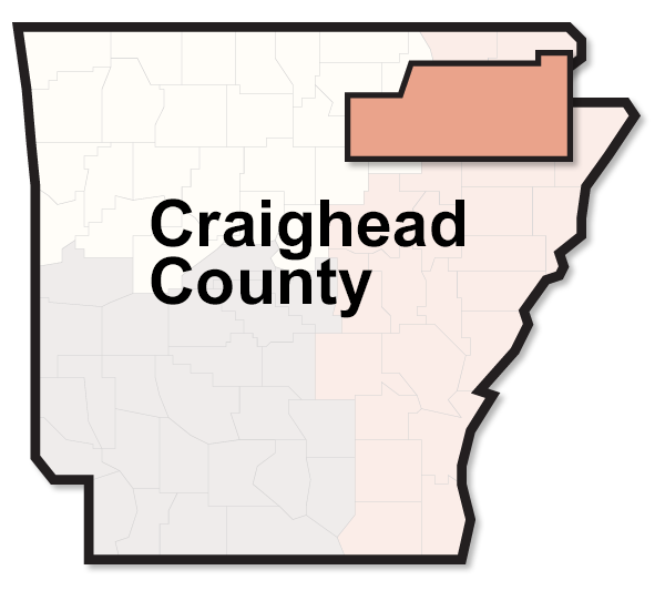 Craighead County map