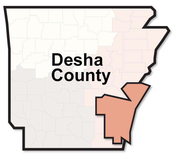 Desha County map
