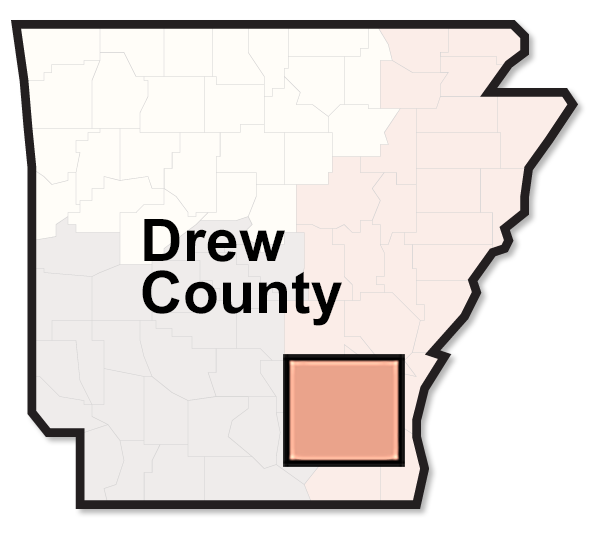 Drew County map