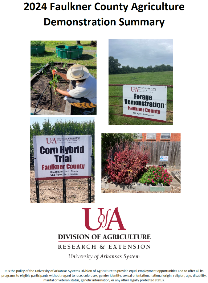 Cover of 2024 Faulkner County Agriculture Demonstration Summary