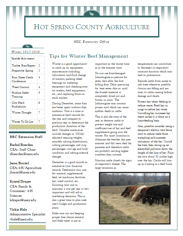 Cover of Agri Newsletter