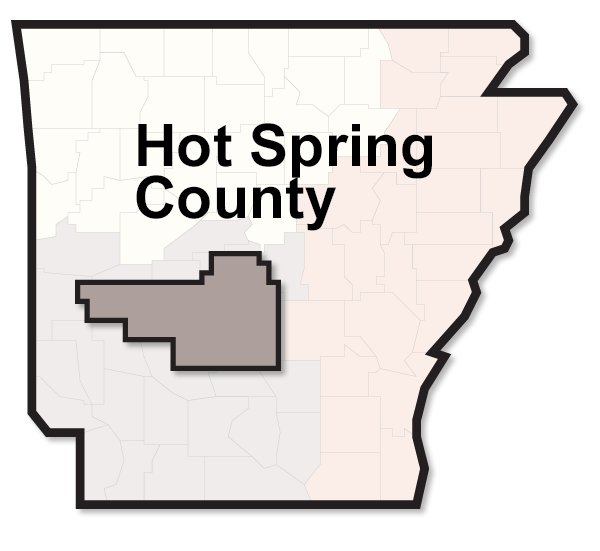Hot Spring County map