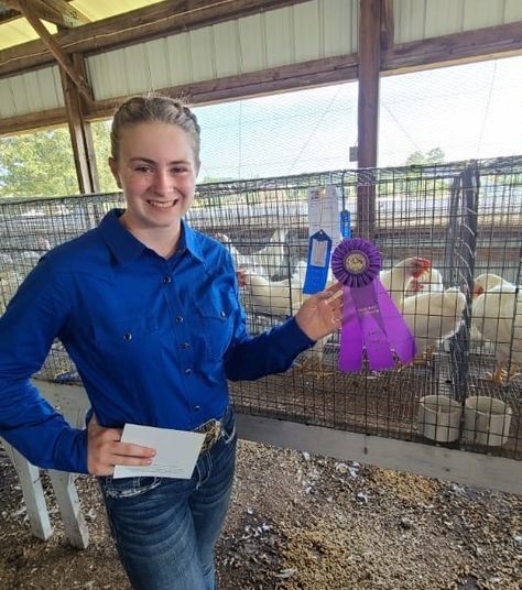 Addysyn K. Reserve Champion Poultry Chain Pen