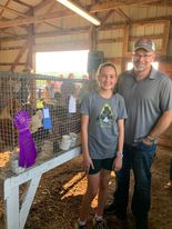 Grand Champion Ella D. & Kendall Morrison with Farm Bureau